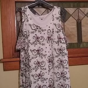 Lilac and pink flower dress lace